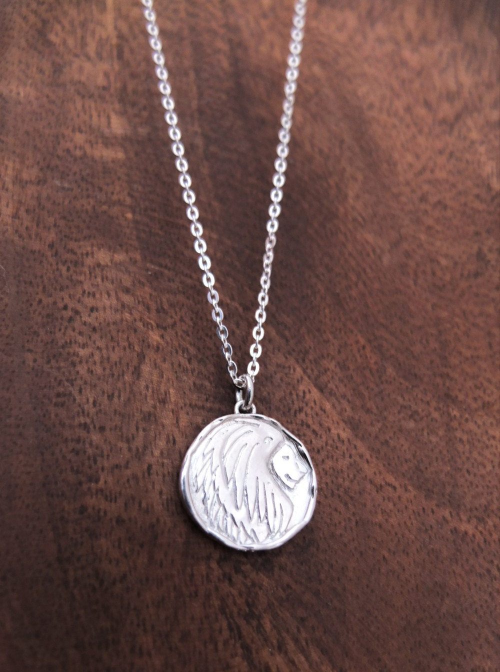 星座コインネックレス　silver925　Leo 獅子座