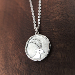 星座コインネックレス silver925 山羊座 Capricorn ネックレス