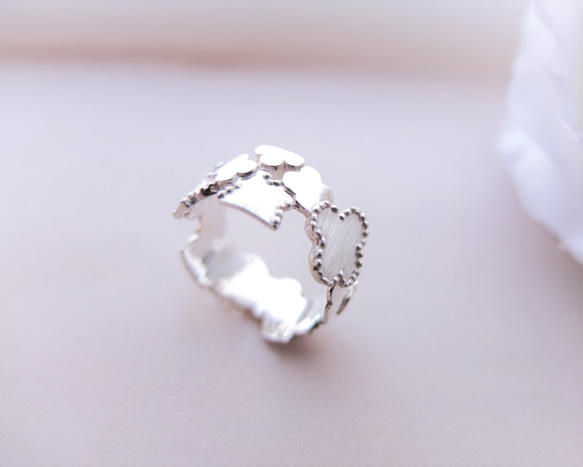 Infinity flower silver ring 4枚目の画像