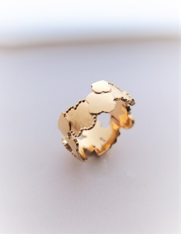 Infinity flower gold ring 4枚目の画像