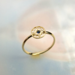 ＊ブルーサファイア*anfied K18gold ring* 2枚目の画像