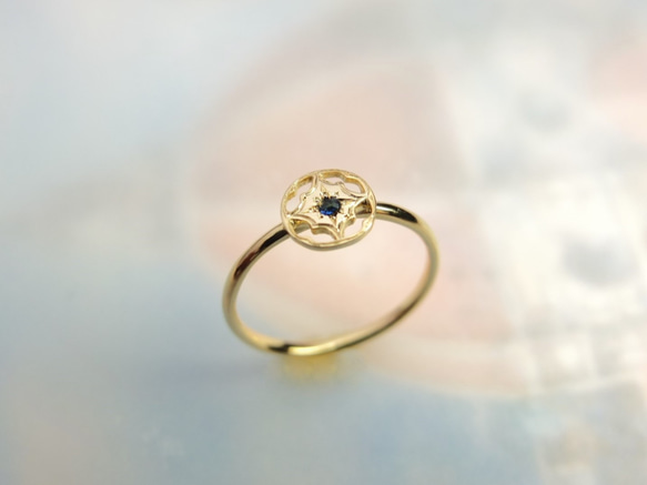 ＊ブルーサファイア*anfied K18gold ring* 2枚目の画像