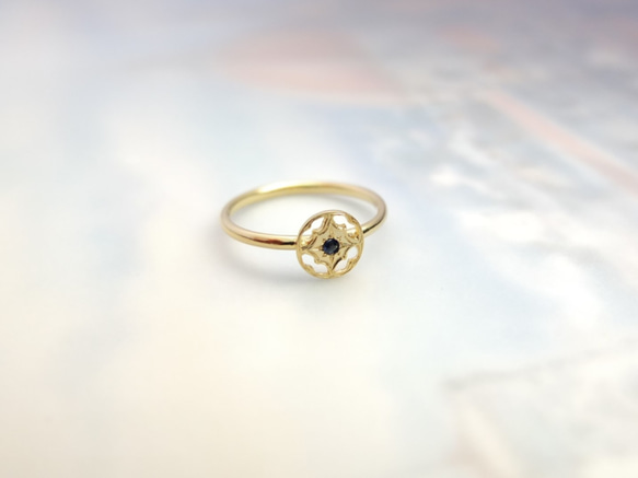 ＊ブルーサファイア*anfied K18gold ring* 3枚目の画像