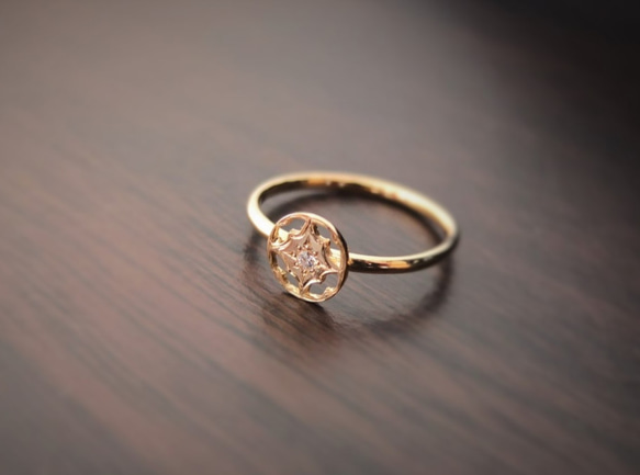 ＊ダイヤモンド＊anfied K18gold ring＊ 2枚目の画像