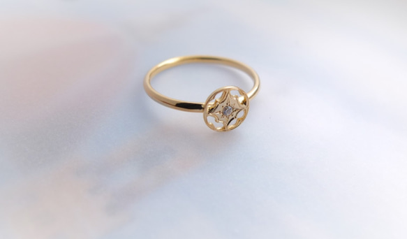 ＊ダイヤモンド＊anfied K18gold ring＊ 3枚目の画像