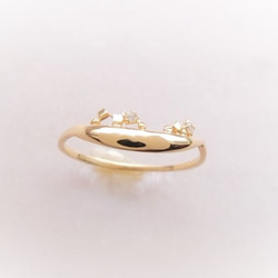 ＊ダイヤモンド*sulla luna~月~K10gold ring* 5枚目の画像