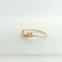 ＊ダイヤモンド*sulla luna~月~K10gold ring* 6枚目の画像