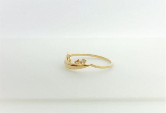 ＊ダイヤモンド*sulla luna~月~K10gold ring* 6枚目の画像