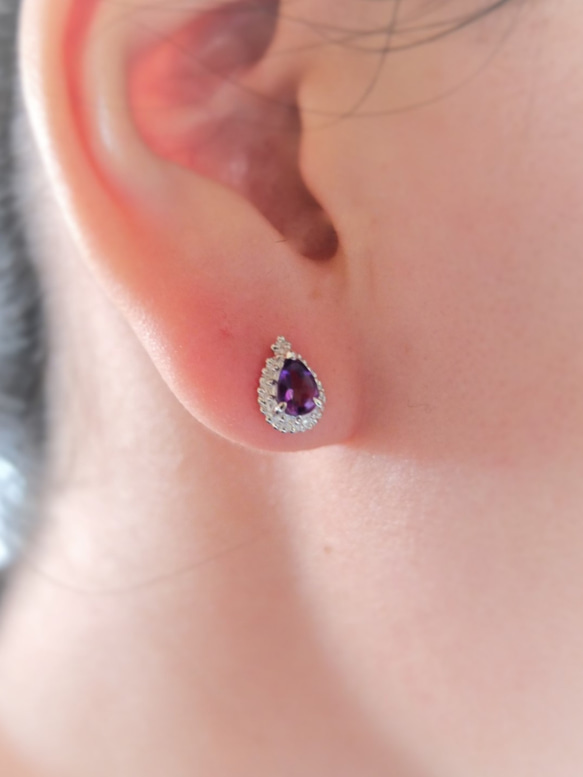 frutti di bosco像水果一樣的紫水晶耳環 第6張的照片