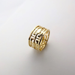 透かし格子◇～grata gold ring～ 5枚目の画像