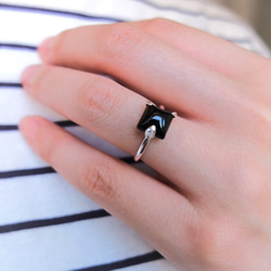 オニキス~square shape silver ring~ 5枚目の画像