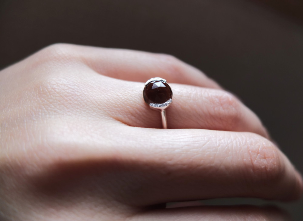 スモーキークォーツ＊SU silver ring
