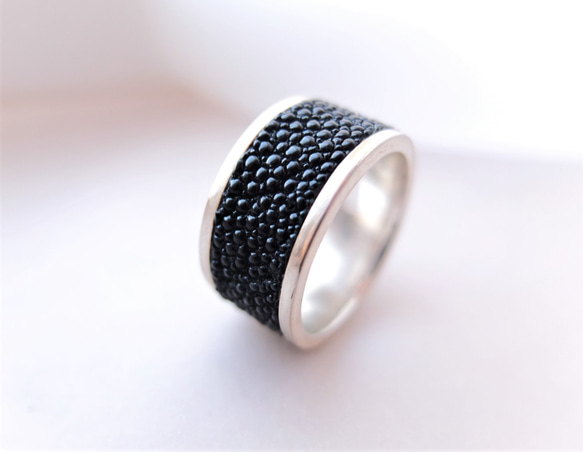 stingray piena silver ring~エイ革 シルバーリング 指輪