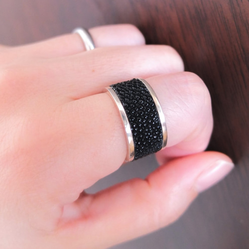 stingray piena silver ring~エイ革 シルバーリング 指輪
