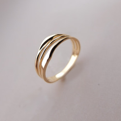 Simple＆Slim Gold Ring ピンキーにも！ 3枚目の画像