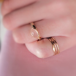 Simple＆Slim Gold Ring ピンキーにも！ 4枚目の画像