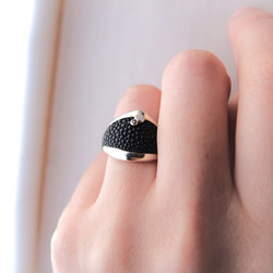 8 eight★メッシュリング★【シルバー】 stingray 8 silver ring(stone)~エイ革 シルバーリング 指輪