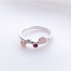 P'an opal silver ring(ピンクオパール) 2枚目の画像