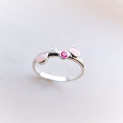 P'an opal silver ring(ピンクオパール) 3枚目の画像