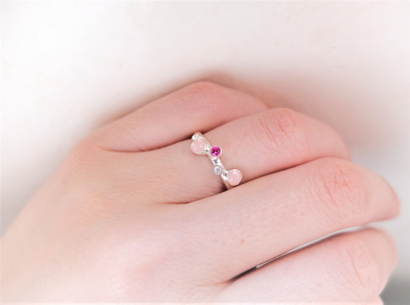 P'an opal silver ring(ピンクオパール) 4枚目の画像