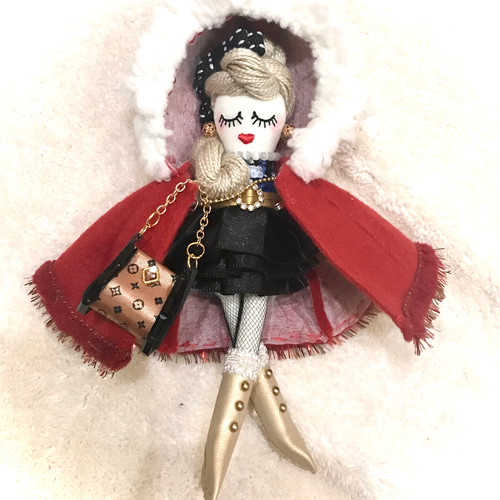ルルベちゃん ブラックスカート バックチャーム クリスマスマントand 