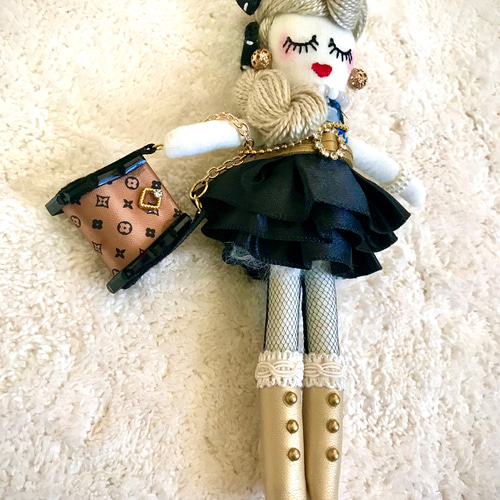 ルルベちゃん ブラックスカート バックチャーム クリスマスマントand 