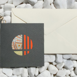 和の香り付きメッセージカード「TSUKIMI－朧月×紅月」 3枚目の画像