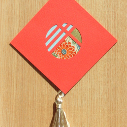 和の香り付きメッセージカード「TSUKIMI－朧月×紅月」 4枚目の画像