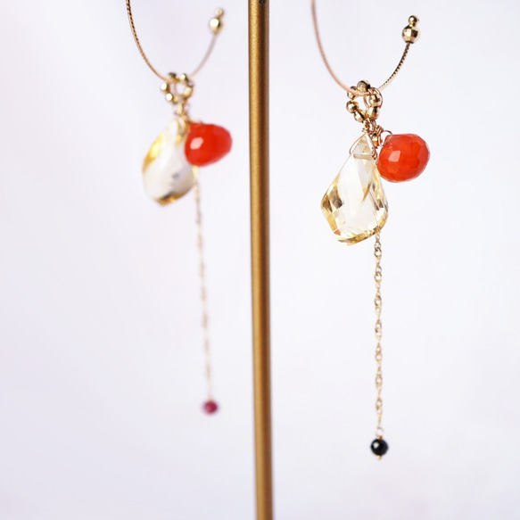 K10 Citrine & Carnelian charm 2枚目の画像