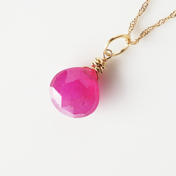 K10 Ruby necklace charm 2枚目の画像