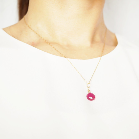 K10 Ruby necklace charm 3枚目の画像
