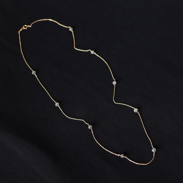 K10  Labradorite long necklace 2枚目の画像