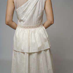 MIT 白色婚禮穿搭 小禮服式蕾絲簍空洋裝 (R5052E) 第4張的照片