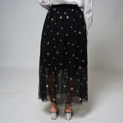 MIT 星空刺繡網紗裙(R5032B) 第3張的照片