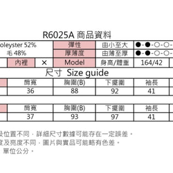 MIT 針織條紋毛呢蕾絲上衣 (R6025A) 第9張的照片