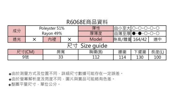 MIT 時尚格紋不對襯格子洋裝 (R6068E) 第9張的照片