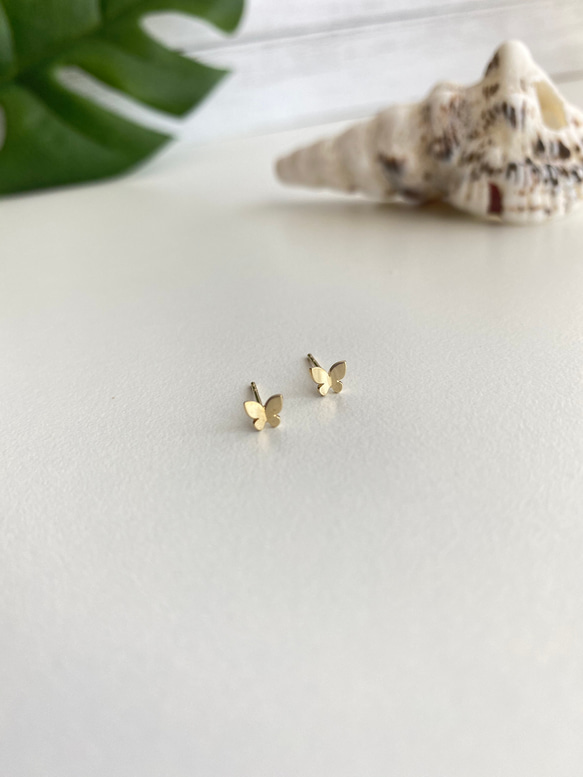 再販9KG Butterfly Earrings |バタフライピアス　小ぶり 3枚目の画像