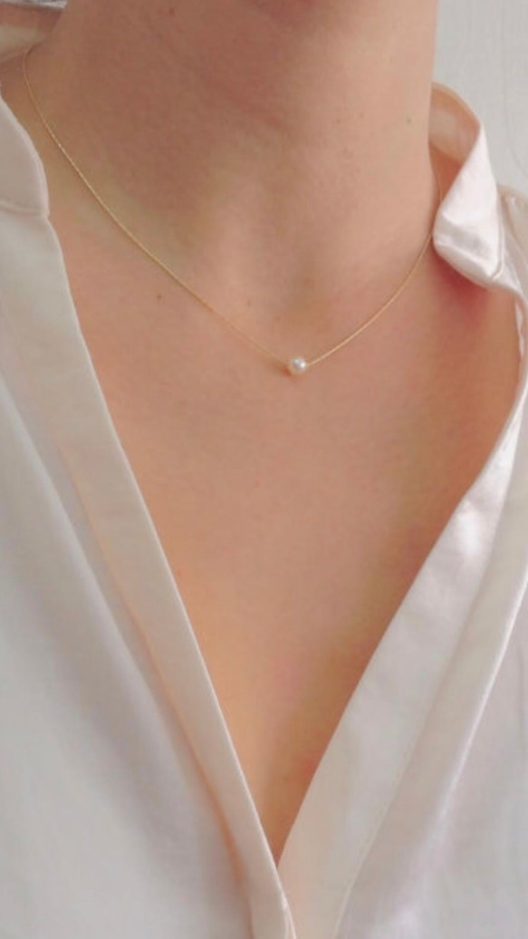 いい子真珠ネックレス　K18 高級アコヤ真珠　ベビーパール　 2枚目の画像