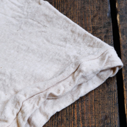 Tシャツ レディース 半袖 オーガニックコットン 吊天竺 生成（きなり）色 4枚目の画像
