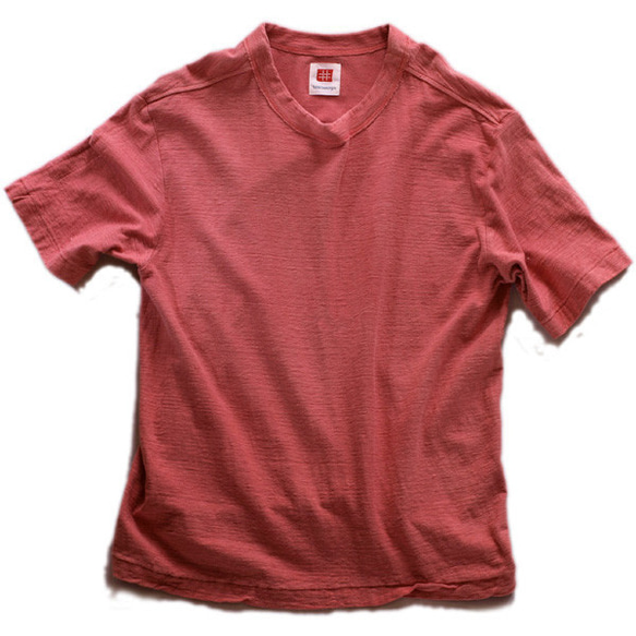 Tシャツ メンズ 半袖 オーガニックコットン 草木染め 吊天竺 茜