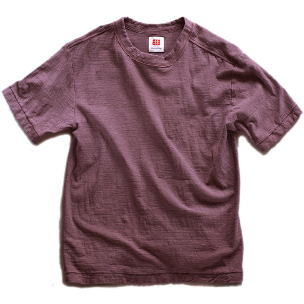 Tシャツ レディース 半袖 オーガニックコットン 草木染め 吊天竺 五倍子 茜 赤紫