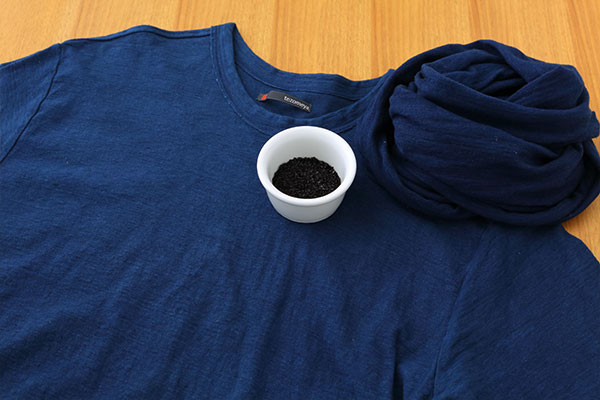 Tシャツ レディース 半袖 オーガニックコットン 藍染め 吊天竺 インディゴ