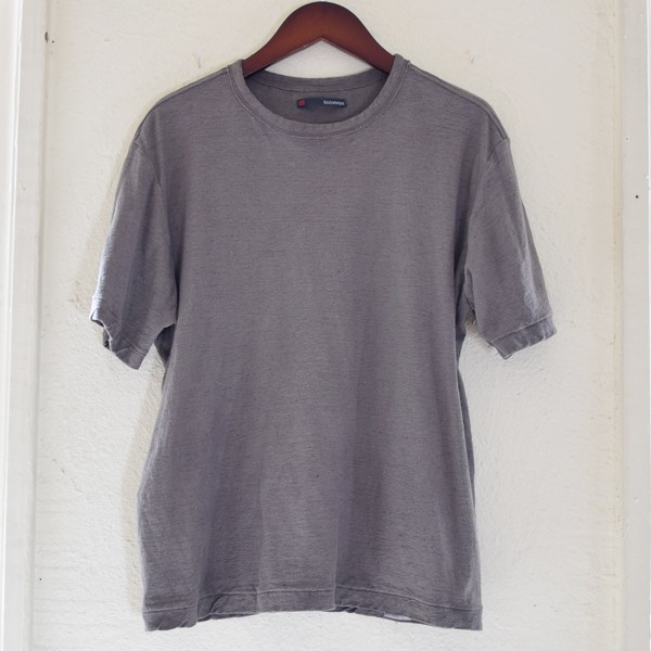 Tシャツ メンズ 半袖 オーガニックコットン 草木染め 吊天竺 矢車附子 グレー