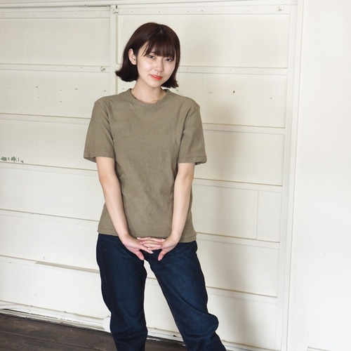 Tシャツ レディース 半袖 オーガニックコットン 草木染め 吊天竺