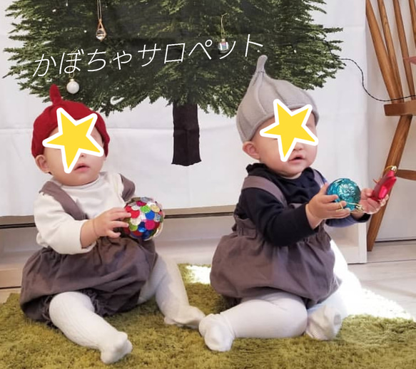 ♡長く着れる♡絶対誉めらる♡かぼちゃサロペット 1枚目の画像