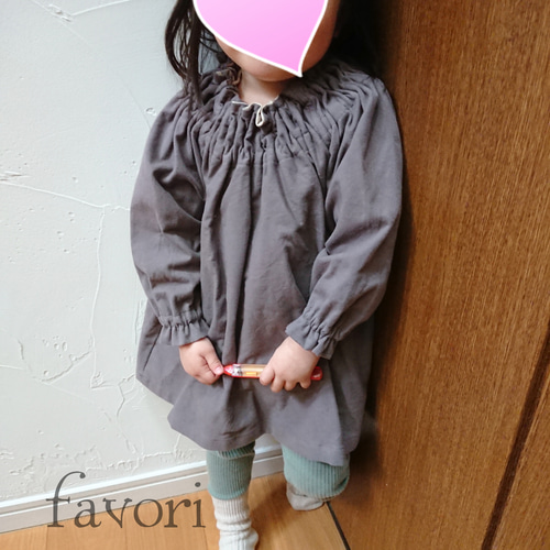 No.11♡毎日着たい♡ふわふわガーゼのギャザースモック 80～140サイズ