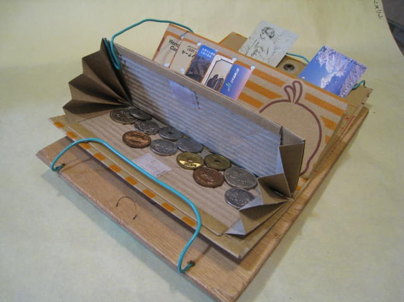 段ボールで長財布を製作しました (チキンラーメン) 2枚目の画像