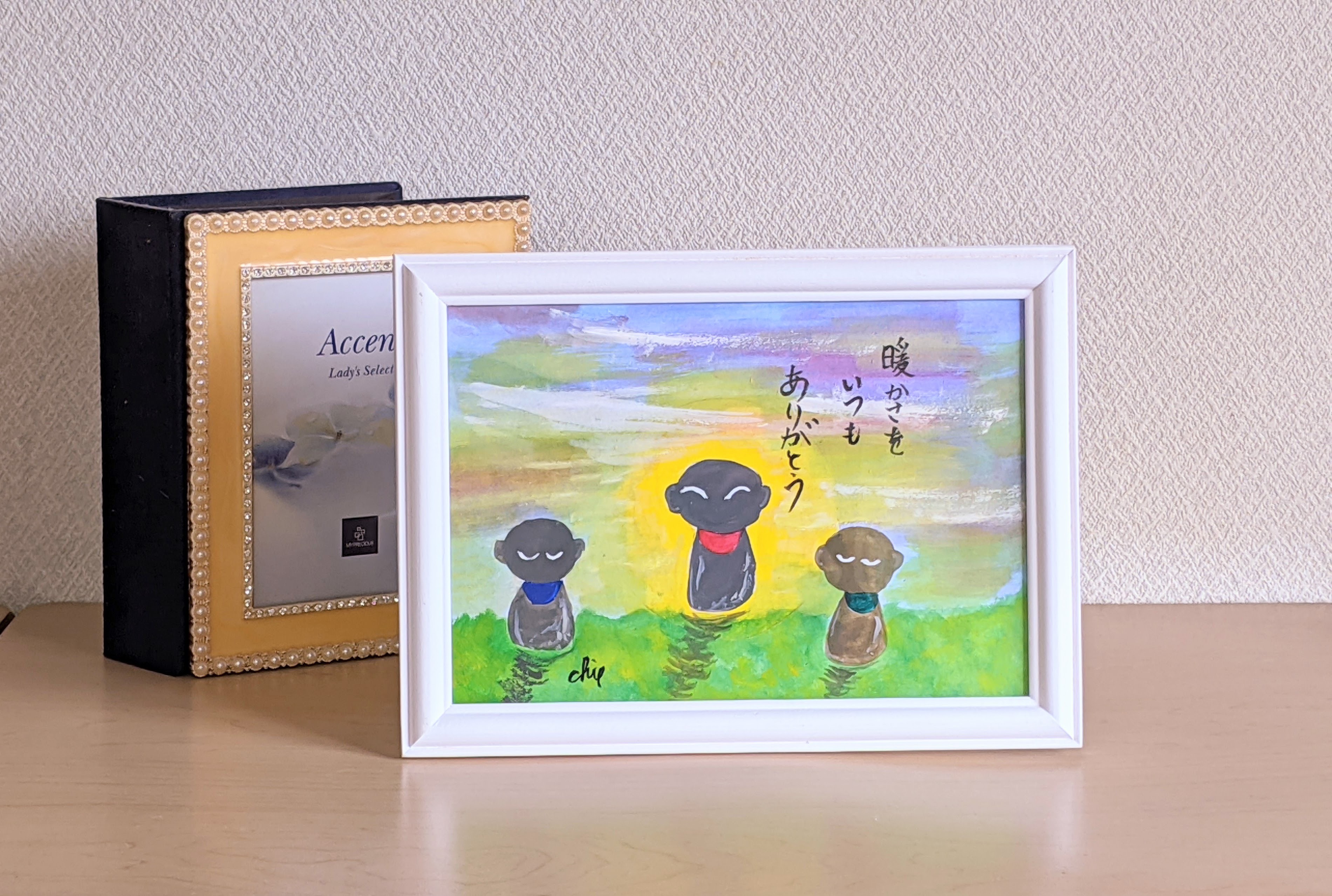 地蔵の水彩画 地蔵の水彩画