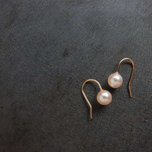 高品質5mm〗14kgfアコヤパールミニフックピアス【913】 ピアス 