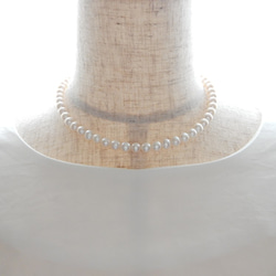 【536】14公斤淡水珍珠7毫米半圓形項鍊 第3張的照片